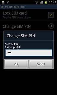 Key in your current PIN and press OK.