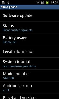 View your phone's software version below Android version.