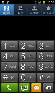 Press the Keypad tab.