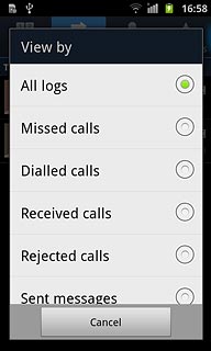 Press the required call list.