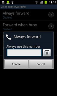 Key in the required number and press Enable.The request is sent.