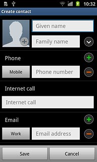 Press Given name and key in the required first name.