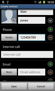 Press the field next to the phone number.