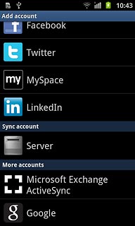 Press the required social network or the required email account.