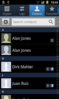 Press the required contact.