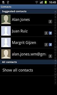Press the required contacts.