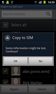 Press OK to confirm.