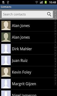 Press the required contact.