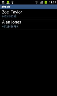 Press the required contact.