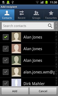 Press the required contact.