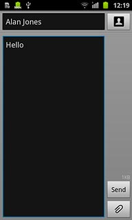 Press Send when you've written your text message.