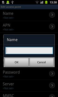 Key in Vodafone MMS and press OK.