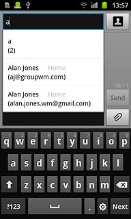 Press the required contact.