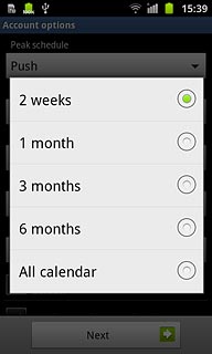 Press the required setting.