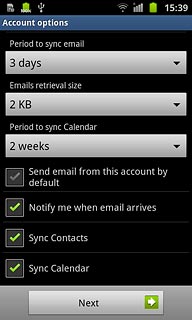 Press Sync Calendar to turn the function on or off.