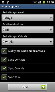 Press Sync Task to turn the function on or off.