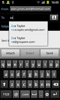 Press the required contact.To add more recipients.