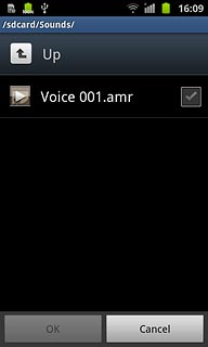 Press the box next to the required file.