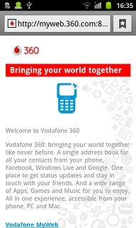 Press the address bar at the top of the display.