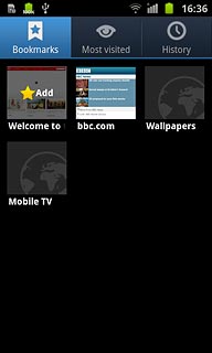 Press the required bookmark.