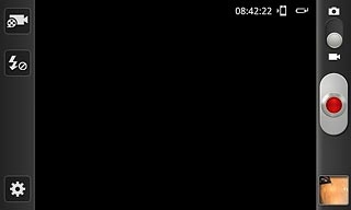 To turn on video light:Press the video light icon.