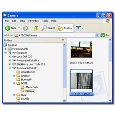 Highlight the required picture or the required video clip and move or copy it to your computer.
