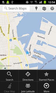 Press Search.Key in the required destination.Results matching what you key in are displayed.