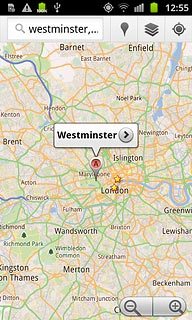 Press the information field above the destination.