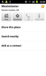 Press the directions icon.