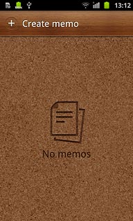 If notes have been added already:Press Create memo.