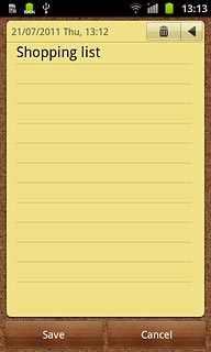 Write the text and press Save.