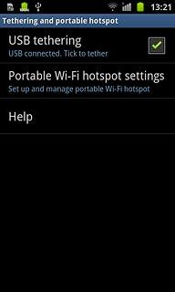When the box next to the menu item is ticked (V), the function is turned on.