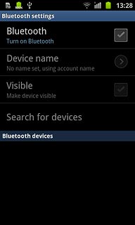 Press Bluetooth to turn Bluetooth on or off.