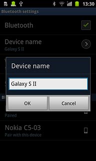 Key in the required name and press OK.