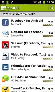 Press Facebook for Android.