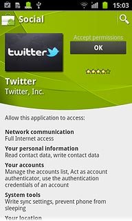 Press OK.Wait while the application is downloaded and installed.