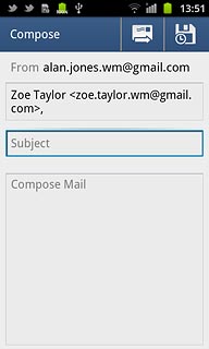 Press Subject.Key in a subject for the email message.