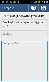Press the message field.Write the required text.