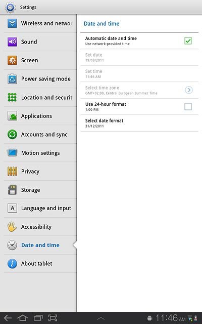 When the box next to the menu item is ticked (V), the function is turned on.