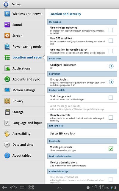Press Use wireless networks to turn the function on or off.