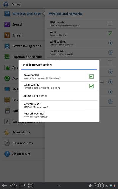 Press Access Point Names.