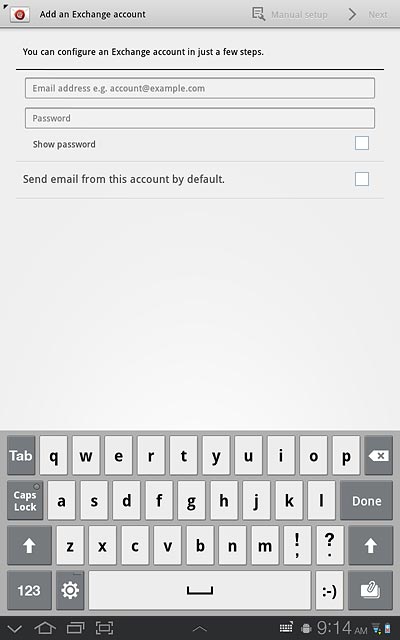 Press Password and key in your password.