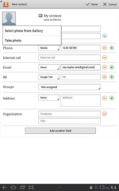 To take a new picture:Press Take photo.