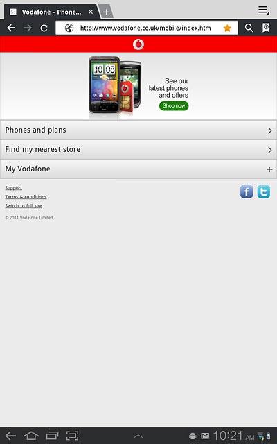 Press the bookmarks icon.