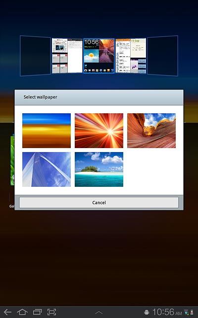 Press the required background image.