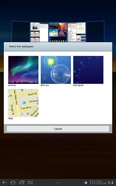Press the required background image.
