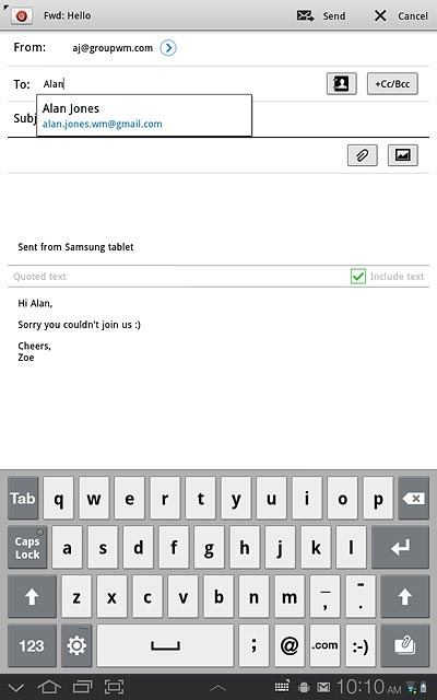 Press the required contact.