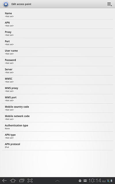 Press Mobile network code.