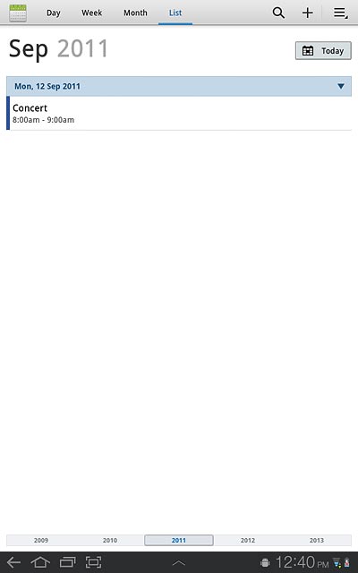 Press the required appointment to view the appointment details.