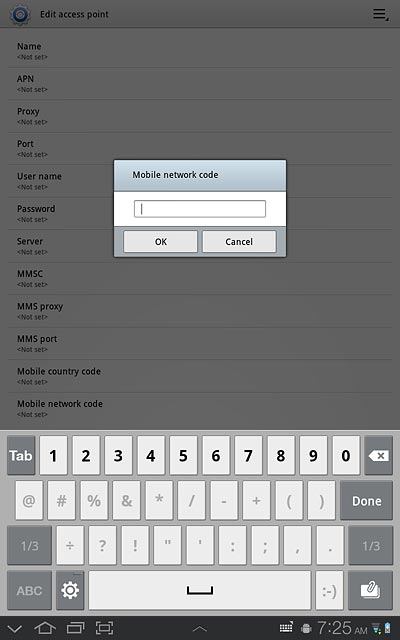 Key in 01 and press OK.
